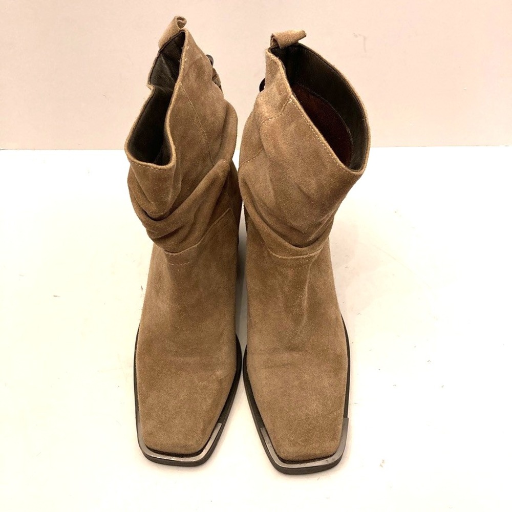 Vince Camuto Western Dremmia Boots Womens 6 EU36 Suede Brown Rhinestone Tassels - Picture 4 of 10